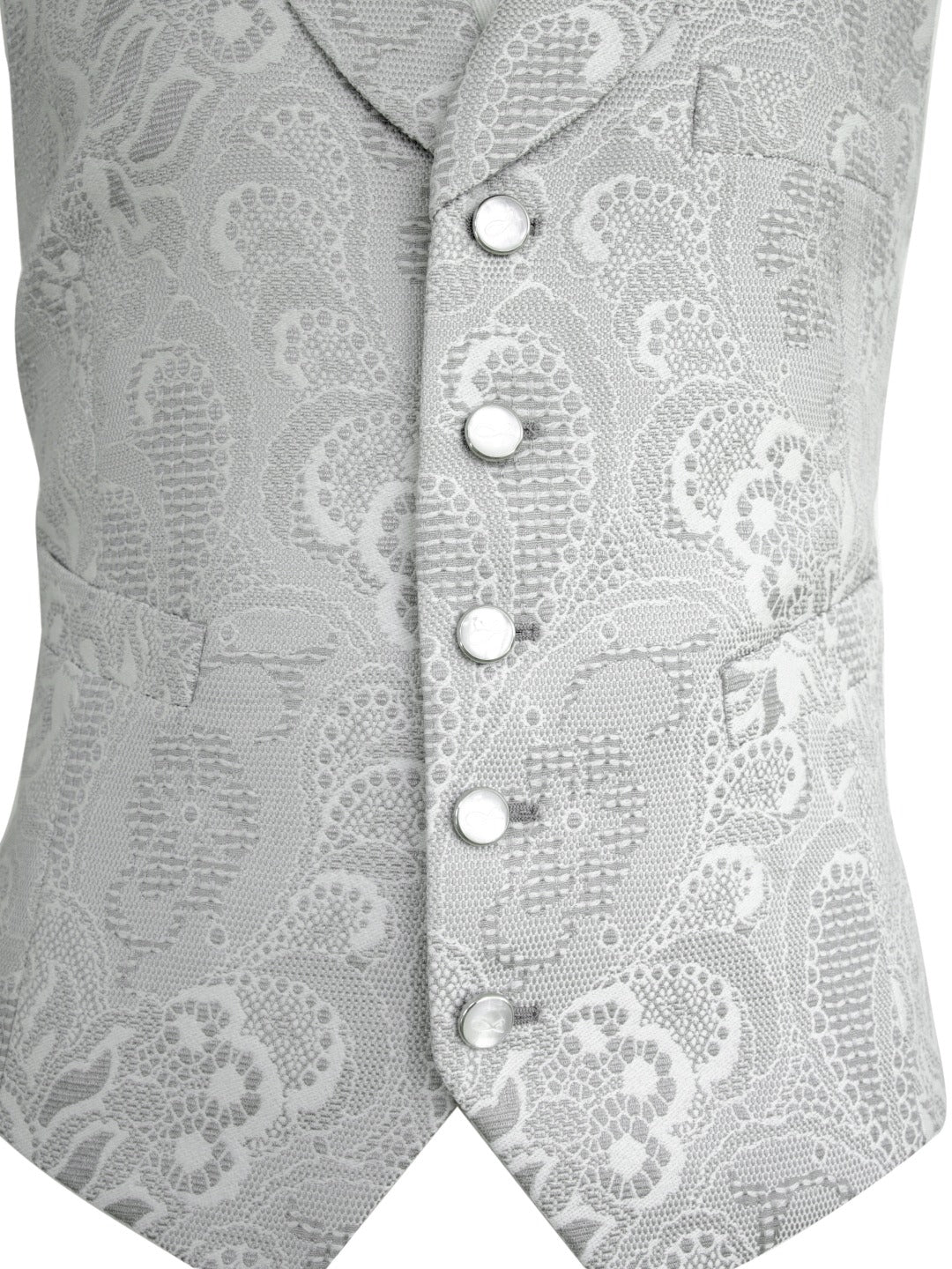 Grigio Damask Ciottoli Waistcoat-4