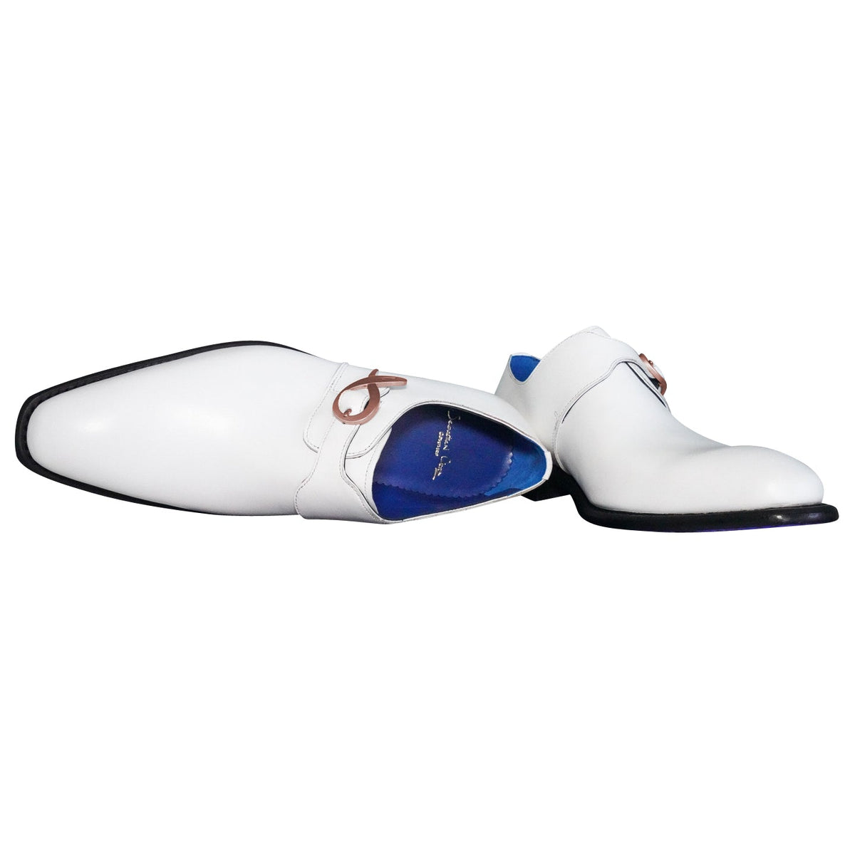 Bianco With Rose Gold Hardware Monk Strap @ The Vault-9