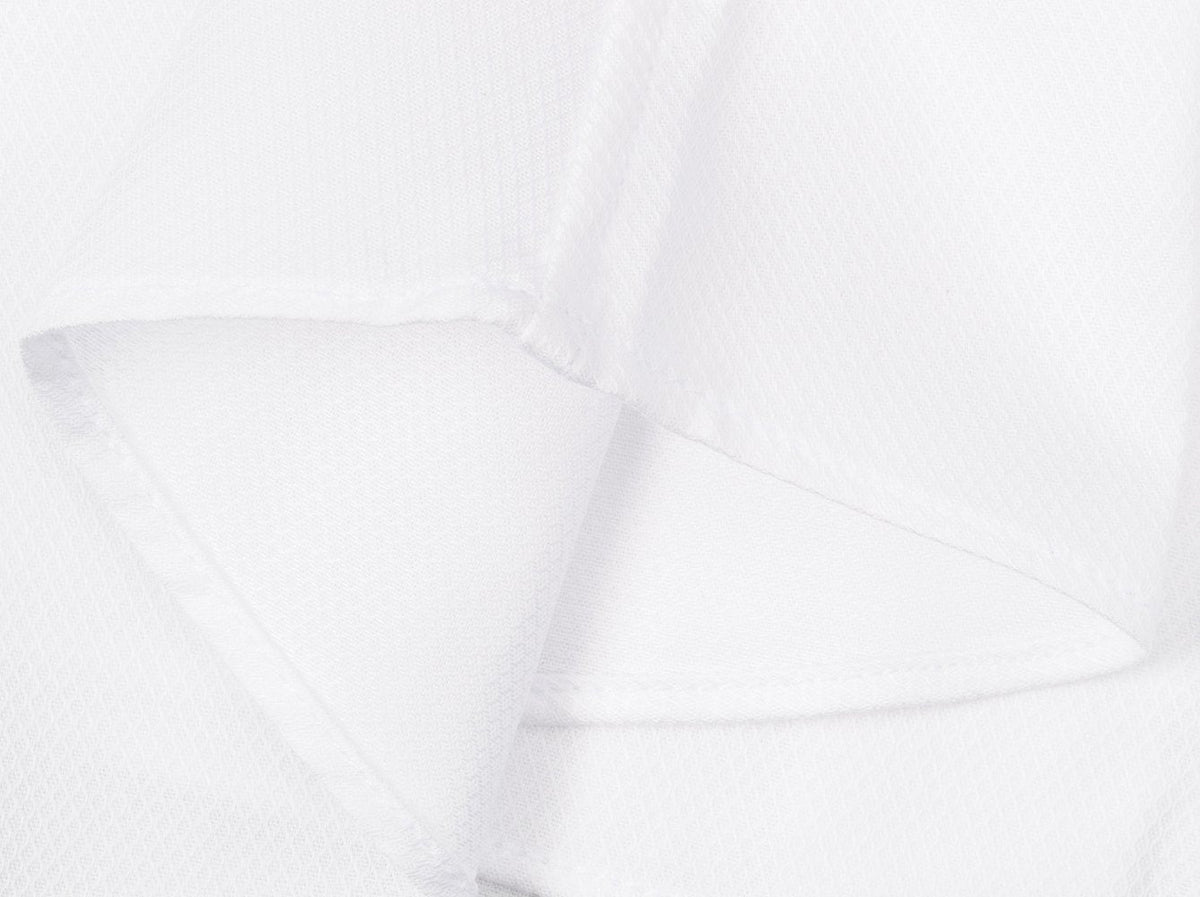White Herringbone Jaquard Dress Shirt-6
